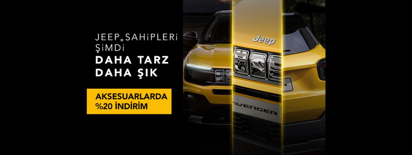 JEEP YETKİLİ SERVİSLERİNDE AKSESUARLAR %20 İNDİRİM AVANTAJIYLA!